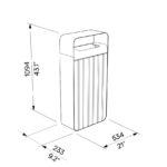 I20-5011 Corbeille bois 60L couvercle plan