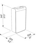 I20-5406 corbeille acier 60L fixation murale plan