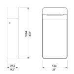 I20-5411 corbeille acier 60L couvercle plan