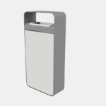 I20-5411 corbeille acier 60L couvercle visu