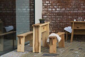 Petite console bois massif terrasse ERSA