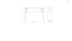 Petite console bois massif terrasse ERSA