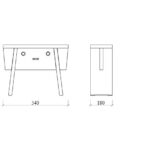 STK120 Tabouret bois plan