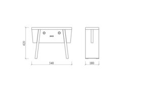 STK120 Tabouret bois plan