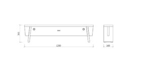 STK210 Banc bois plan