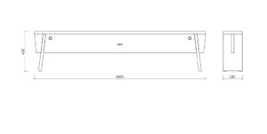 STK230 banc 1800mm plan