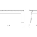 STK910 Table 1790mm plan