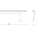 STK990 Table L2510mm plan