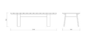 STK990 Table L2510mm plan