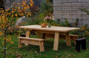 Table à manger outdoor bois massif FICAJA