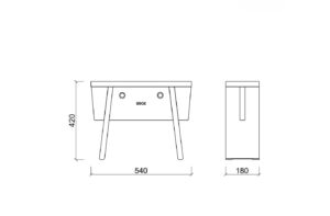 Tabouret thermo frêne outdoor CAMPANA