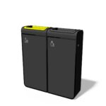 Tri sélectif acier double flux 45L BONNUT.