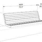 Banc bois sur muret ANDERNOS.