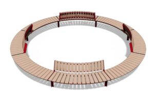 Banc circulaire R2000 avec dossiers ORVAULT