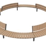 Banc circulaire R2000 avec dossiers ORVAULT.