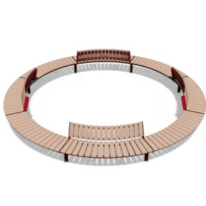 Banc circulaire R2000 avec dossiers ORVAULT