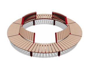 Banc circulaire avec dossiers VERTOU