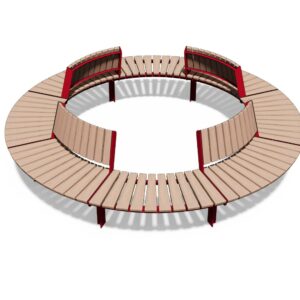 Banc circulaire avec dossiers VERTOU