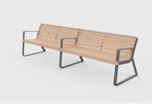 Banc double avec accoudoirs ROYAN-