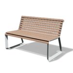 Banc simple alliage aluminium DAX.