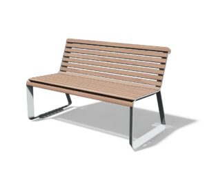 Banc simple alliage aluminium DAX.