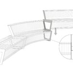 Banc circulaire fines lames bois R1000 LYON liaison