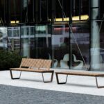 Banc élégant en fonte et bois VEYRIER-