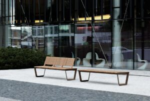 Banc élégant en fonte et bois VEYRIER-