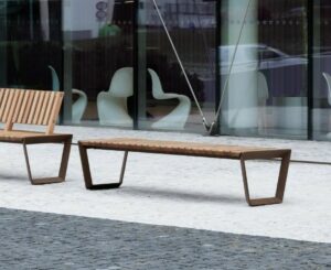 Banc élégant en fonte et bois VEYRIER