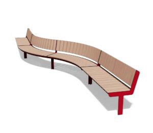 Banc long en bois avec dossier CARQUEFOU