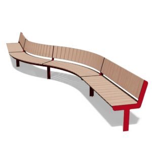 Banc long en bois avec dossier CARQUEFOU