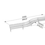 Banc long en bois avec dossier CARQUEFOU plan