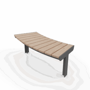 banc courbe avec et sans dossiers NOIRMOUTIER-