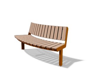 banc courbe avec et sans dossiers NOIRMOUTIER.