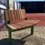 banc courbe avec et sans dossiers NOIRMOUTIER..