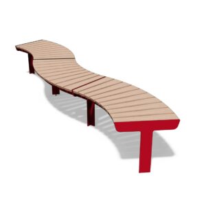 Assise bois sans dossier convexe et concave ROUANS