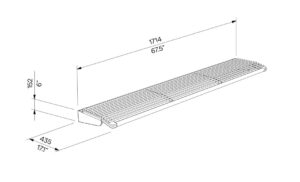 Banc acier mural ASSAS plan