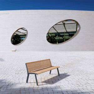 Banc bois lattes étroites LES ANGLES