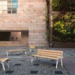 Banc bois lattes larges UZÈS
