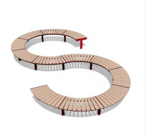 Banc forme S sans dossier SAINT-NAZAIRE