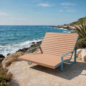 chaise longue biplace avec accoudoirs MOLIETS