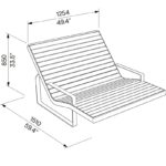 Chaise longue biplace avec accoudoirs MOLIETS plan