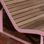 Chaise longue large bois BISCAROSSE .