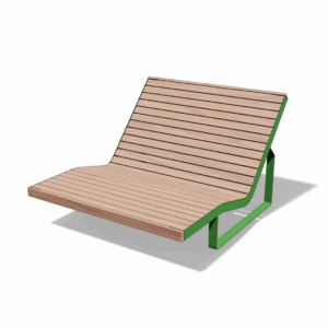 Chaise longue large bois BISCAROSSE