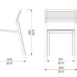 Fauteuil acier simple LE VIGAN plan