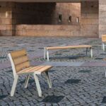 Fauteuil bois lames larges LIRAC