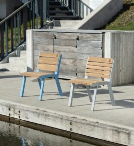 Fauteuil bois petites lames LUSSAN