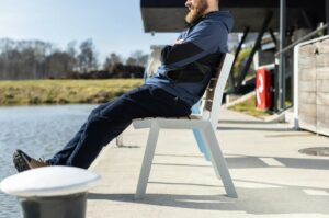 Fauteuil bois petites lames LUSSAN..