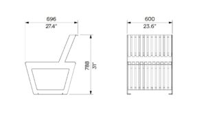 Fauteuil bois sur la totalité YVOIRE plan