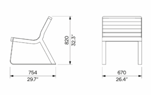 Fauteuil en bois simple BÈGLES plan